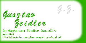 gusztav zeidler business card